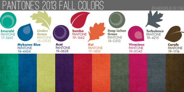 pantone 2013 fall colors
